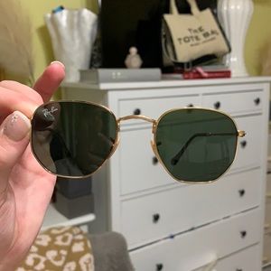 Ray-ban Hexagonal Flat Lenses Gold Women’s sunglasses